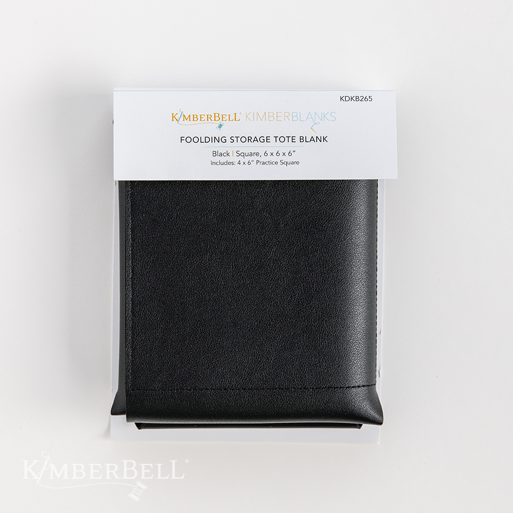 Kimberbell Folding Storage Tote Blank, Black Leather  KDKB265