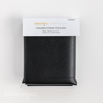 Kimberbell Folding Storage Tote Blank, Black Leather  KDKB265