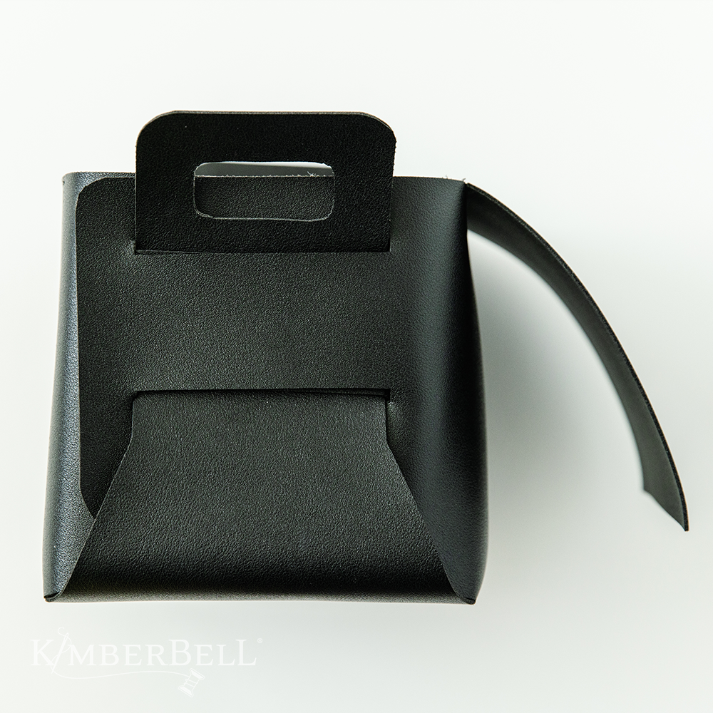 Kimberbell Folding Storage Tote Blank, Black Leather  KDKB265