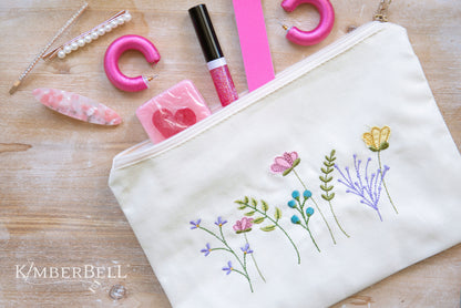 Kimberbell Zipper Pouch Blank, Canvas, Cream, Large KDKB270