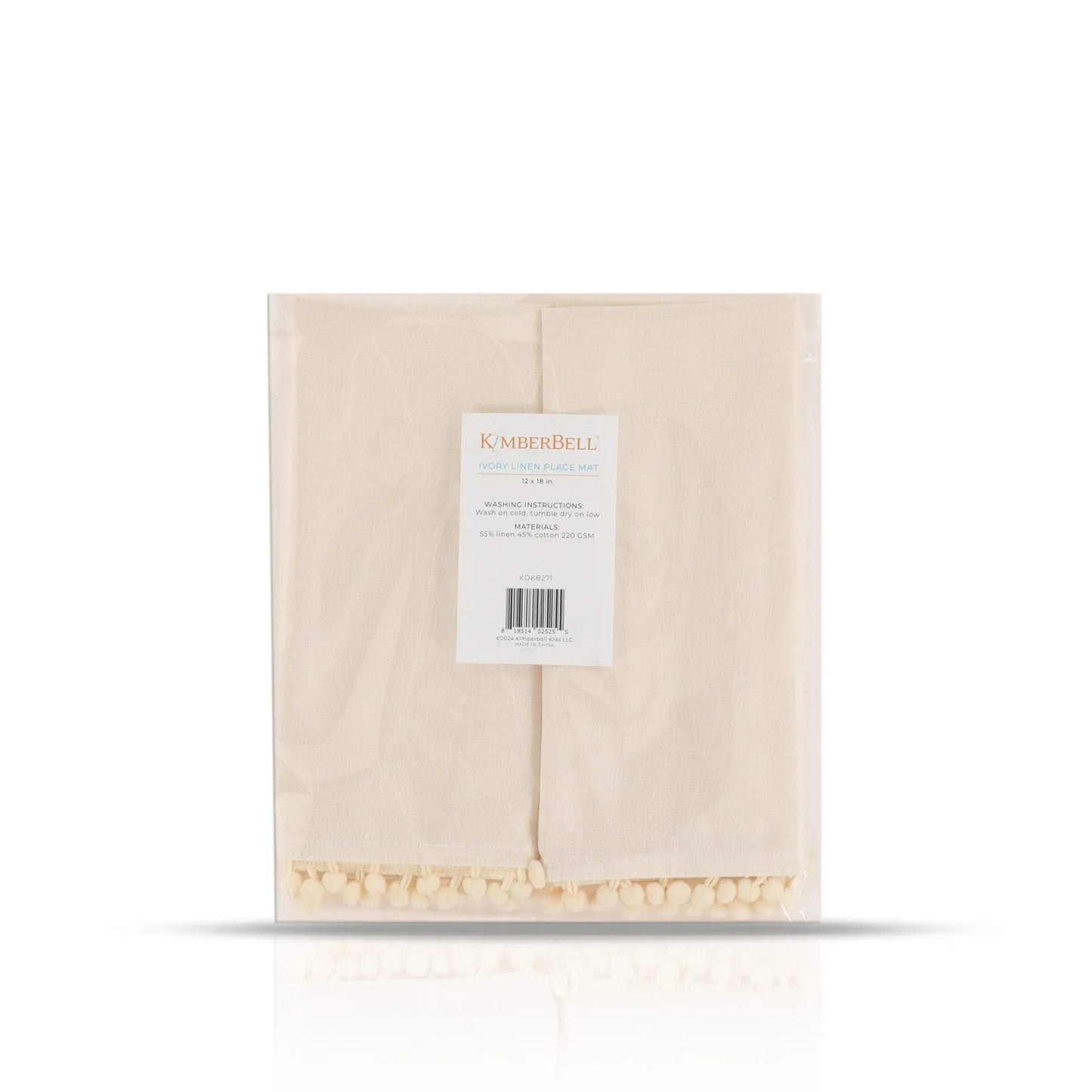 Kimberbell Ivory Linen Placemat Place Mat KDKB271