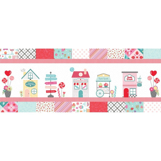 Kimberbell Sweetheart Street Bench Pillow Machine Embroidery Design # KD5149