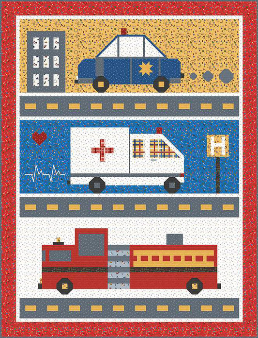 Riley Blake Save The Day Quilt Kit 70" x 92" KT-15460