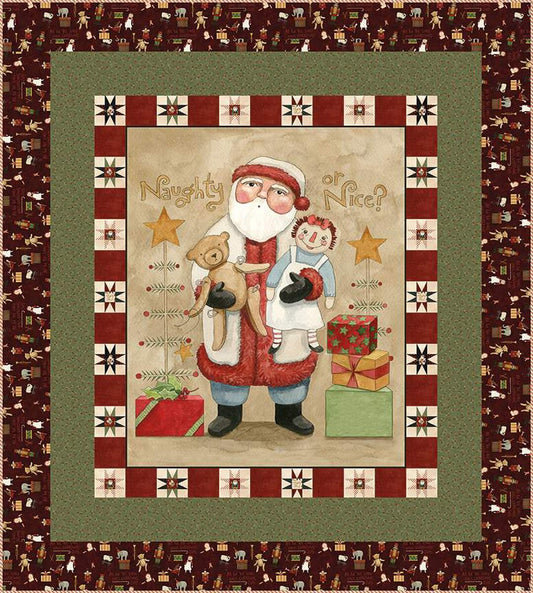 Riley Blake Naughty or Nice Panel Quilt Kit KT­16260