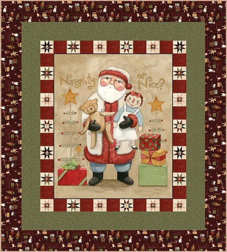 Riley Blake Naughty or Nice Panel Quilt Kit KT­16260 PREORDER DUE OUT JUNE 2025