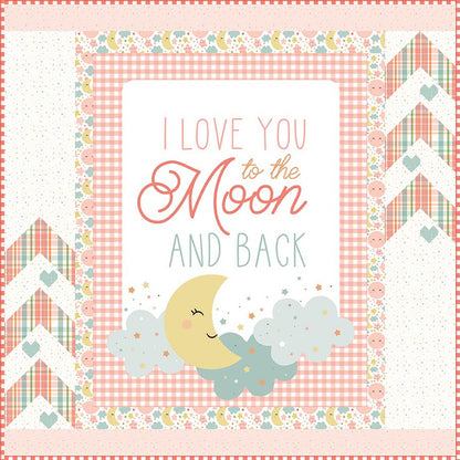 PREORDER Riley Blake Love You To the Moon Quilt Kit in Coral and/or Blue (Use drop down menu) DUE OUT IN OCTOBER 2026