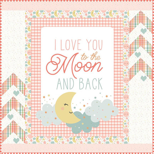 PREORDER Riley Blake Love You To the Moon Quilt Kit in Coral and/or Blue (Use drop down menu) DUE OUT IN OCTOBER 2026
