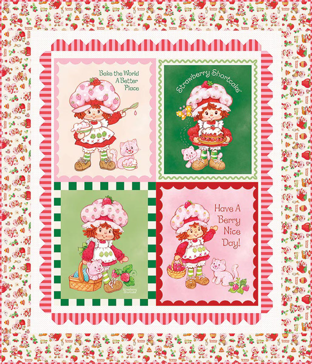 PREORDER Riley Blake Strawberry Shortcake™ Panel Quilt Kit SKU: KT-18560 DUE OUT DECEMBER 2026