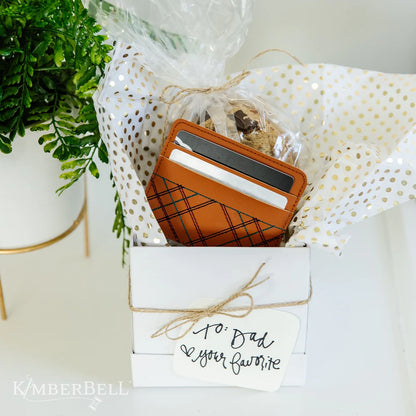 Kimberbell Digital Dealer 2023 June Father's Day Card Wallet Design AND/OR Fabric Kit Color Options