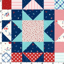 Load image into Gallery viewer, Kimberbell Star Spangled Beauty Cheater Fabric sold by the QUARTER YARD