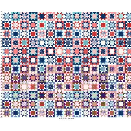 Kimberbell Star Spangled Beauty Cheater Fabric sold by the QUARTER YARD