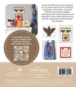 Lori Holt Machine Embroidery Autumn in the Kitchen Projects ME018ALP24R2 PREORDER 11/24