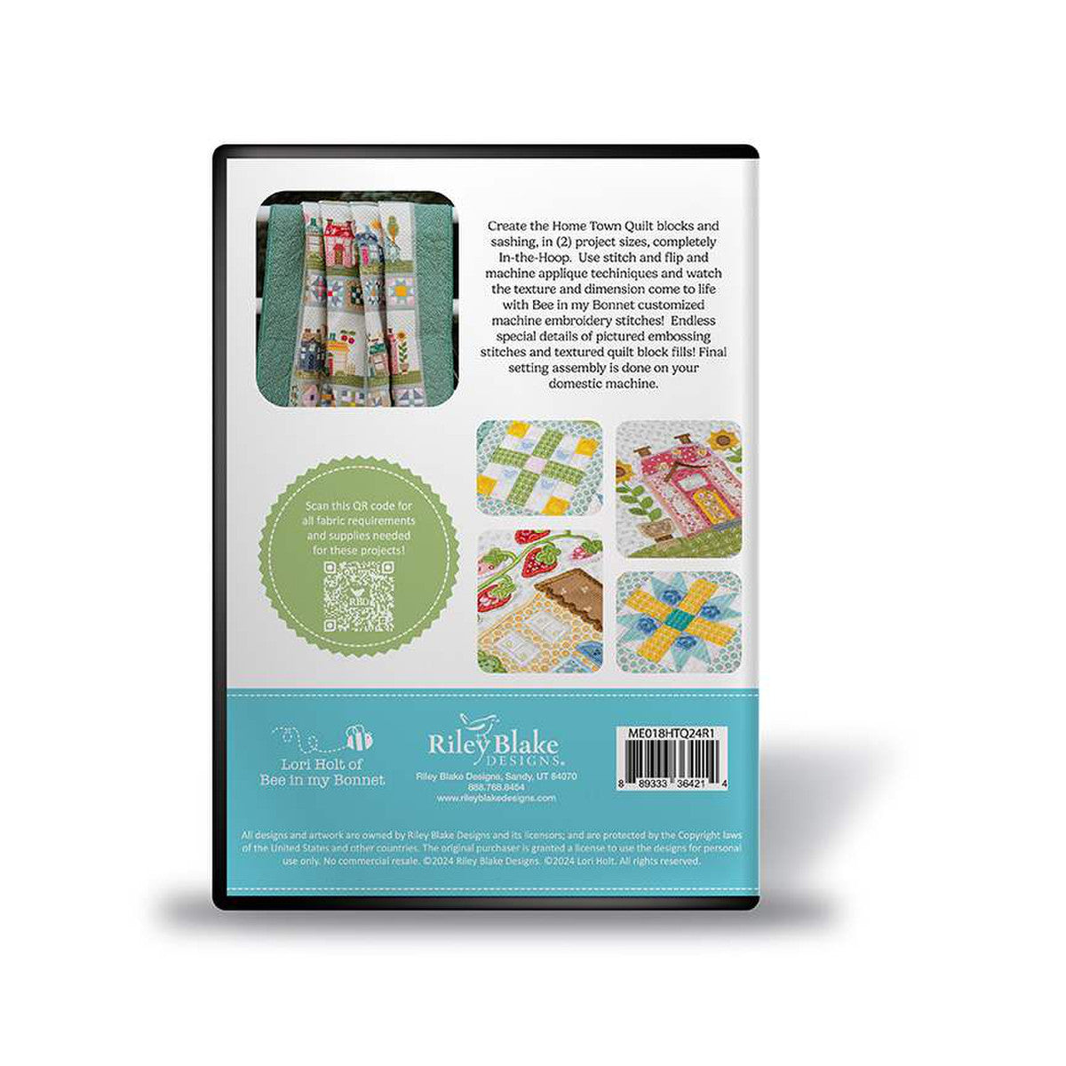 Lori Holt Machine Embroidery Home Town Hometown Quilt Projects Riley Blake ME018HTQ24R1