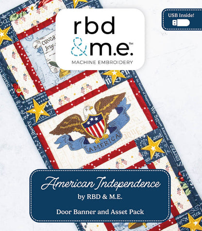 RBD and Me Machine Embroidery America 250 Door Banner and Asset Pack Designs ME100IND26R2