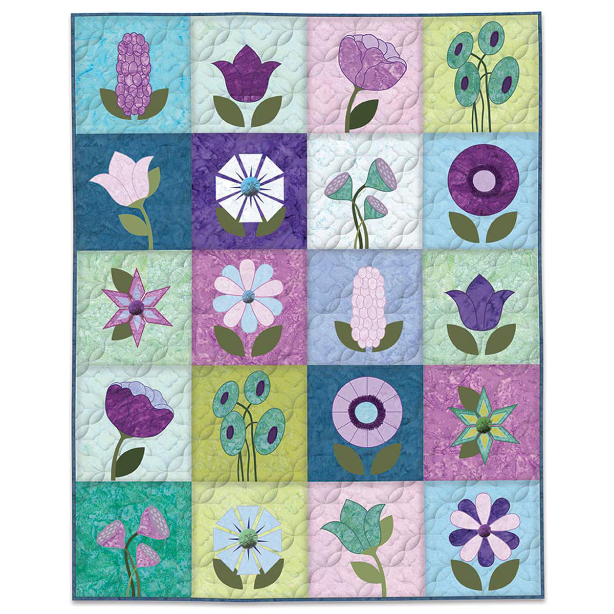 Riley Machine Embroidery Stitch Your Flower Garden (2 fabric collections offered, use dropdown menu to make your selection) PREORDER AVAILABLE JUNE 2026