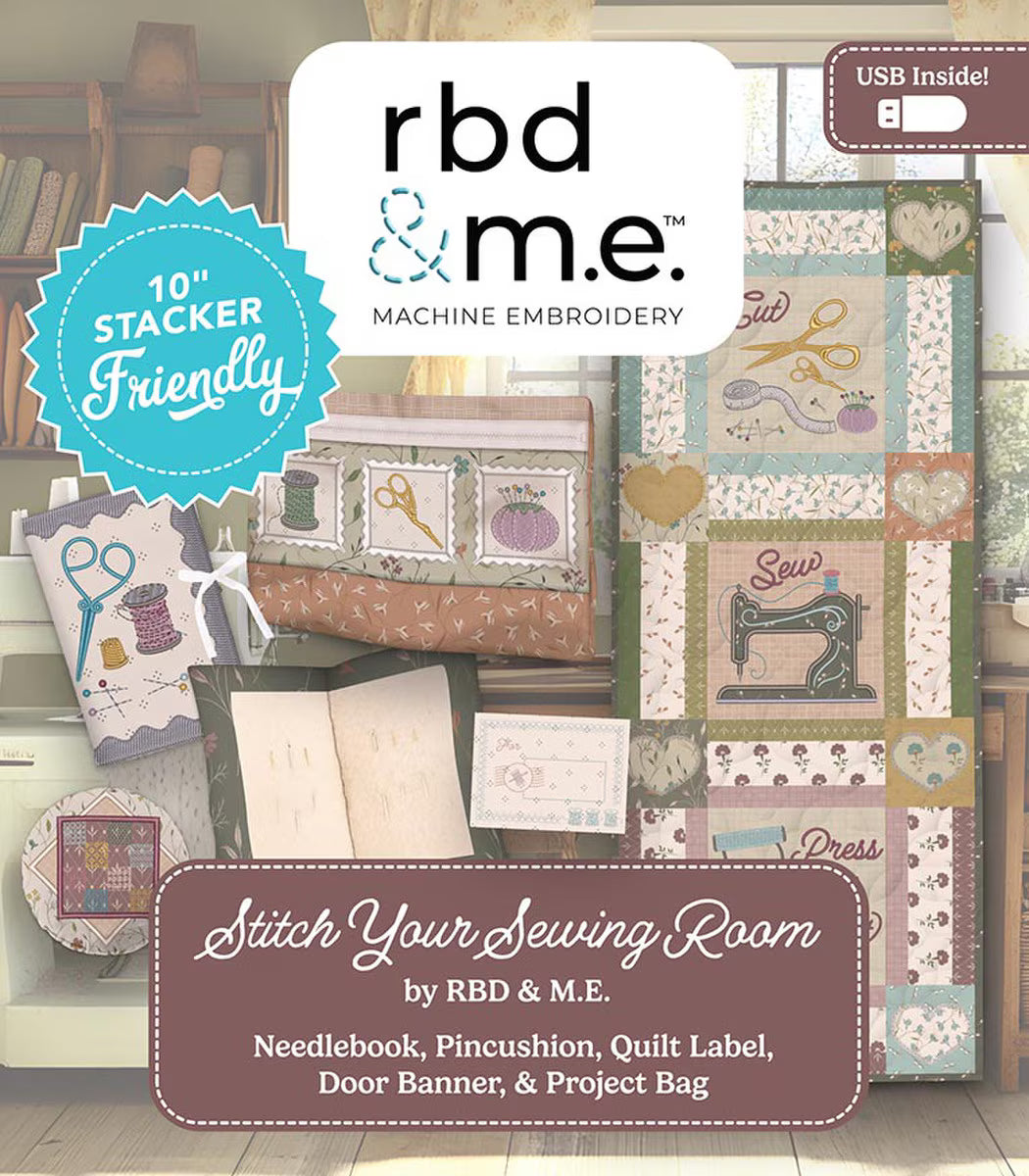 Riley Blake Machine Embroidery Stitch Your Sewing Room SKU: ME100SSR26R1