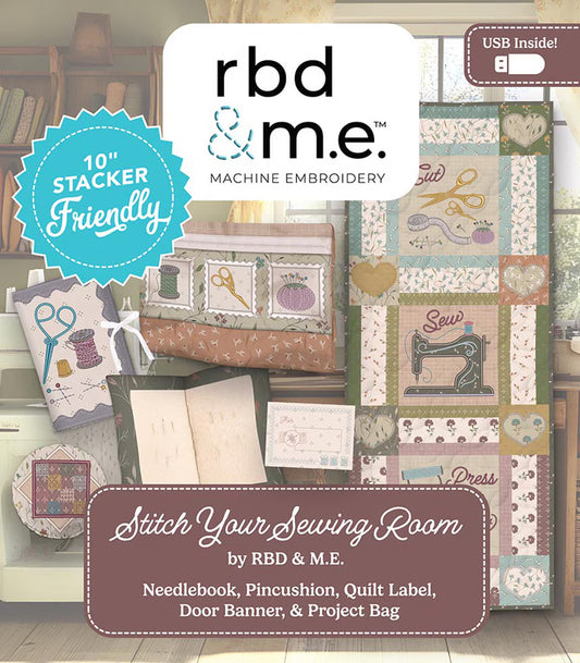Riley Blake Machine Embroidery Stitch Your Sewing Room SKU: ME100SSR26R1