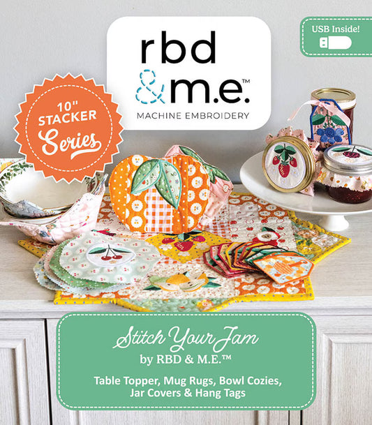 RBD & M.E. Riley Blake Machine Embroidery Design Stitch Your Jam SKU: ME100SYJ26R4
