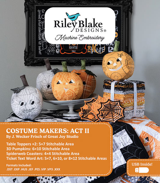 Riley Blake Costumes Makers : ACT II Machine Embroidery Design ME149CM24R4