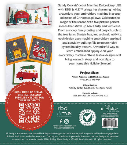 PREORDER Riley Blake Machine Embroidery Christmas Is in Town SKU: ME157CHT26R1 DUE OUT OCTOBER 2026