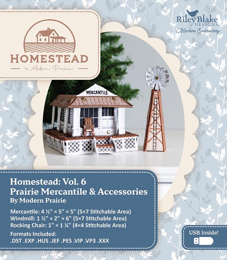 Blake Machine Embroidery Homestead Prairie Mercantile SKU: ME207PH0626 ...