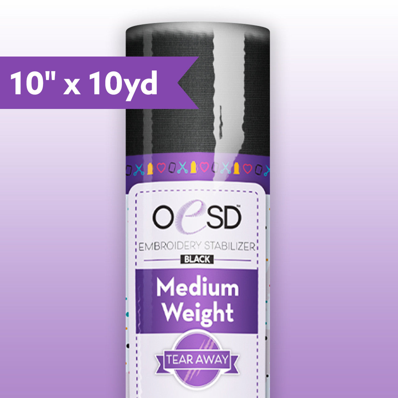 OESD Medium Weight TearAway Black (Various Sizes)