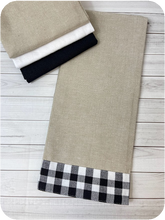 Load image into Gallery viewer, Vintage Gingham Plaid Trimmed Tea Towels