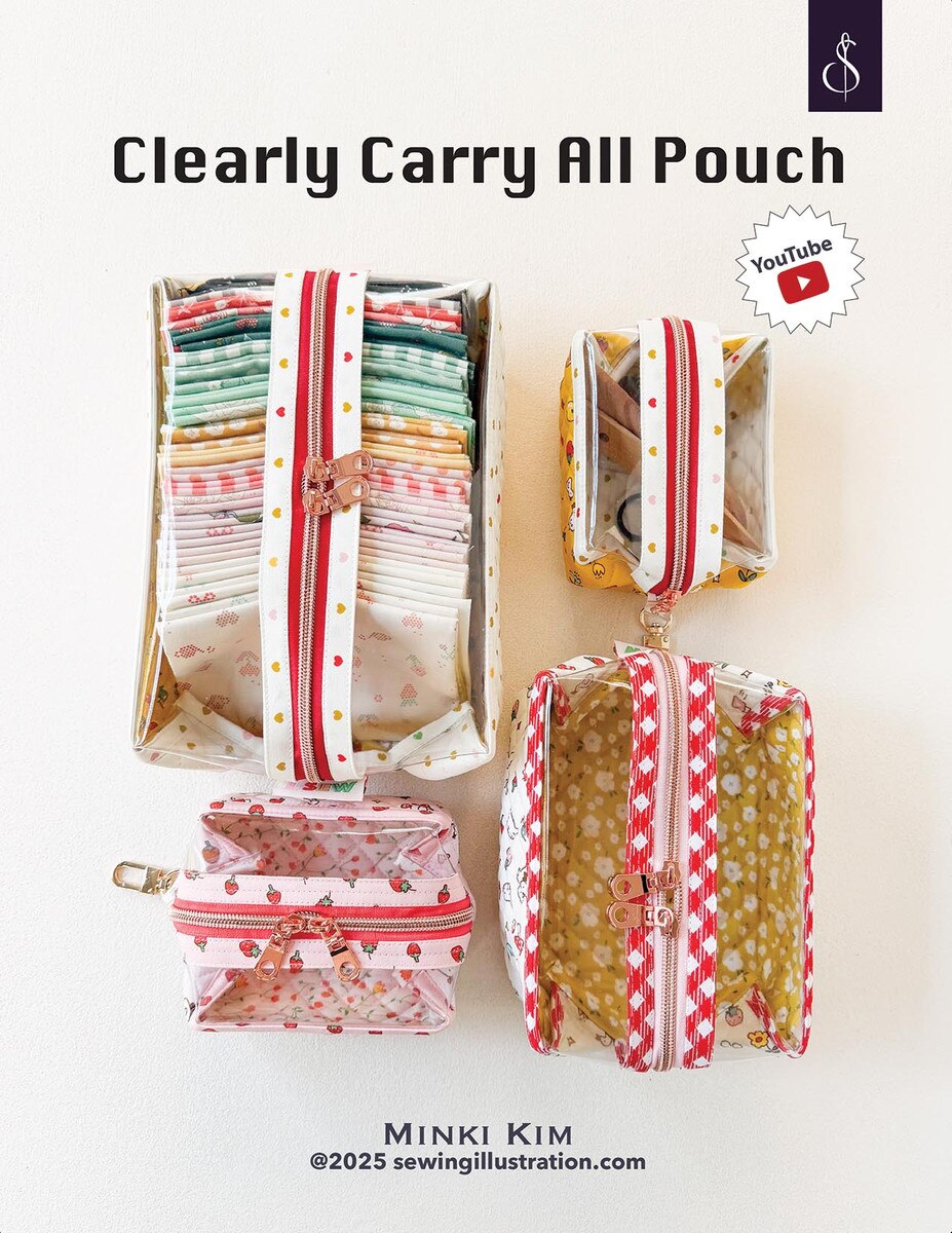 Minki Kim Clearly Carry All Pouch Pattern P178-SIBP23