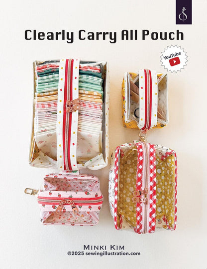 Minki Kim Clearly Carry All Pouch Pattern P178-SIBP23