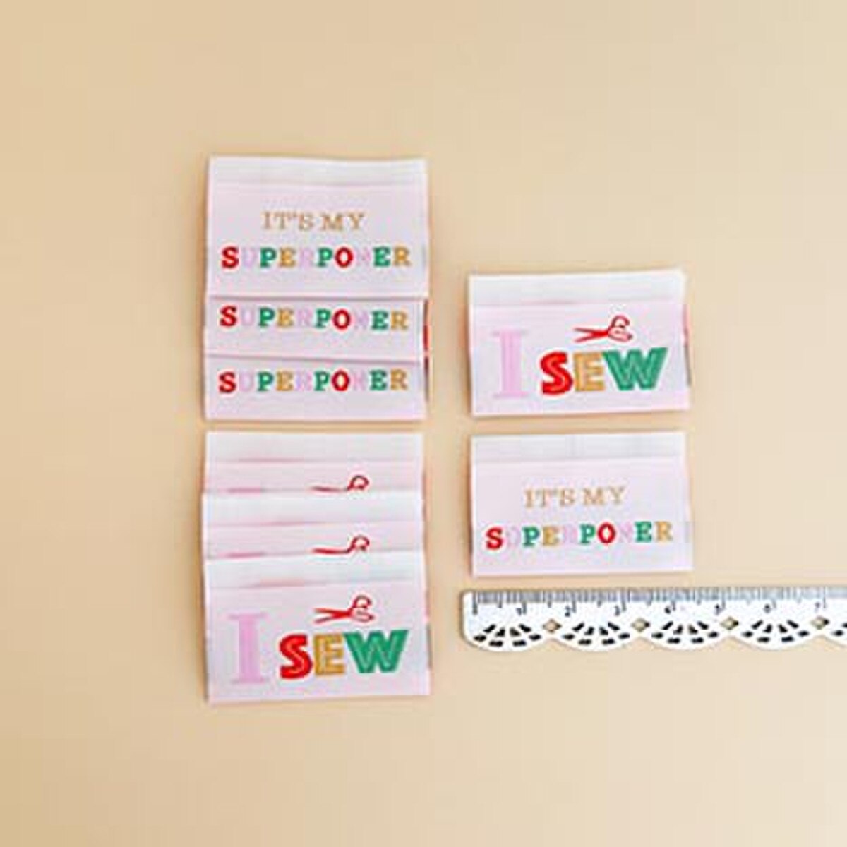 Minki Kim Sew Happy Woven Labels Sew Superpower P178-SIWL35 (8 pack)