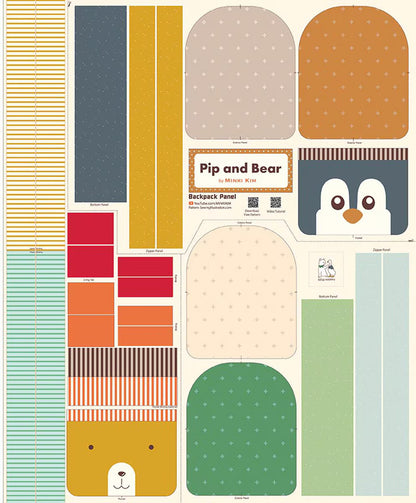 PREORDER AVAILABLE JAN 2027 Ashmere Pip and Bear Backpack Panel P18900-PANEL