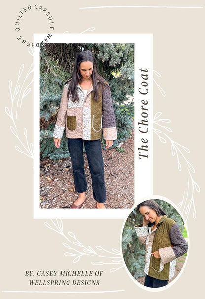 PREORDER Riley Blake Casey Cometti Quilted Chore Coat Pattern SKU: P191-QUILTEDCHORECOAT