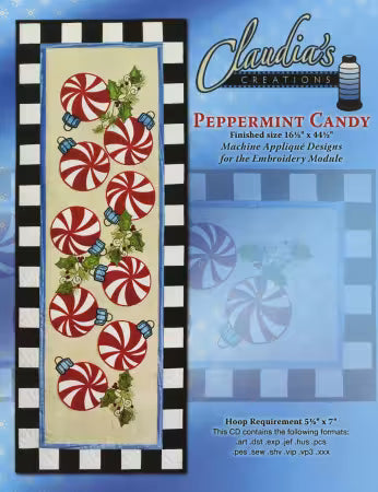 Claudia's Creations Peppermint Candy Applique Design # PC60982