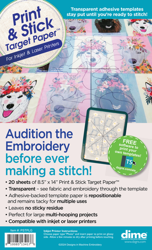 Dime Print & Stick Target Paper for Inkjet and Laser Printers PSTPLG