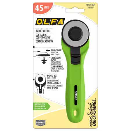 OLFA 45mm Rotary Cutter in Lime Rty-2C/LGR