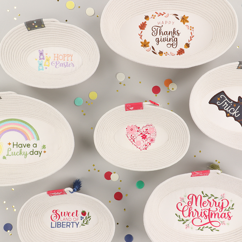 FABRIC KIT FOR Kimberbell KD5145 Holiday Rope Bowls