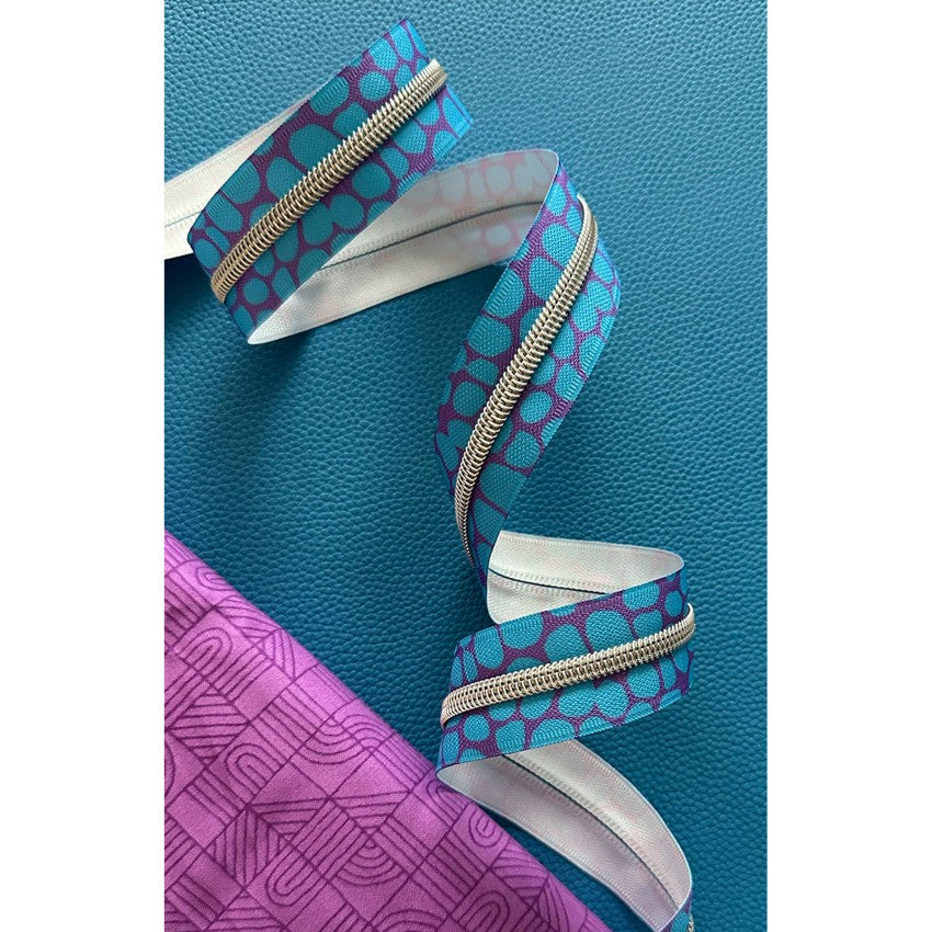 Sassafras Lane Designs SADSASSKIT017R Blue Pebble Zipper Tape with Nickel teeth