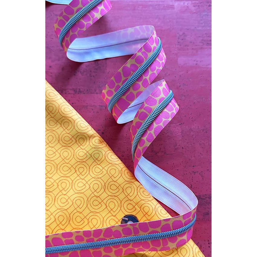 Sassafras Lane Pink Pebble Zipper Tape with Nickel teeth SADSASSKIT017S