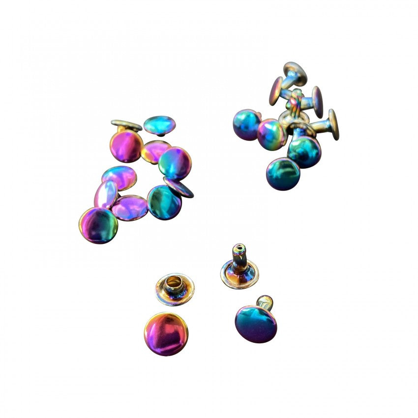 Sassafras Lane Iridescent Rainbow Double Cap Rivets SASSKIT 15R