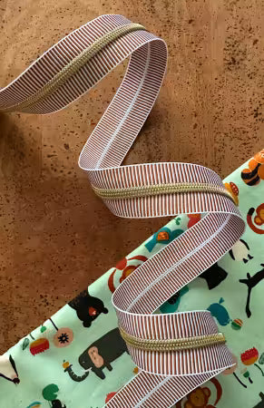 Sassafras Lane Zipper Tape Light Brown 017P