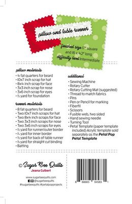 Sugar Bee Quilts SBQ05 Petal Pop Santa Pattern