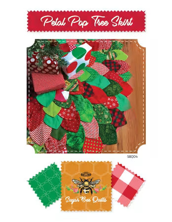 Sugar Bee Quilts Petal Pop Tree Skirt Design # SBQJC-04