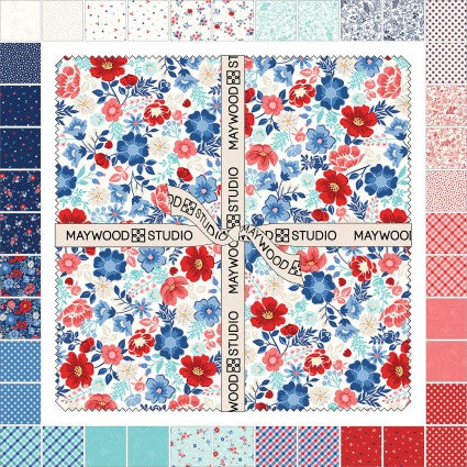 Kimberbell SQ-MASSTAR Star-Spangled Beauty Designer: Kimberbell 10" Squares (42 pcs)