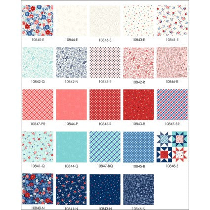 Kimberbell SQ-MASSTAR Star-Spangled Beauty Designer: Kimberbell 10" Squares (42 pcs)