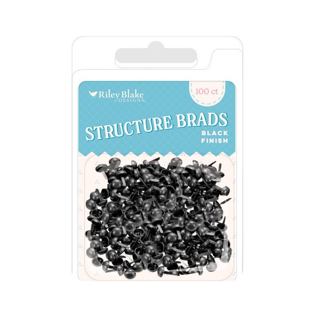 Riley Blake Black Structure Brads 100ct ST-48772