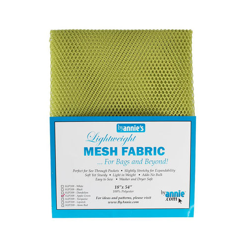 By Annies Mesh Fabric 1/2 yard package Apple Green SUP-209