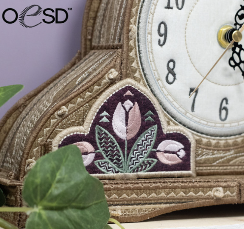 OESD Freestanding Mantle Clock Design 13022 Physical USB or Digital Download