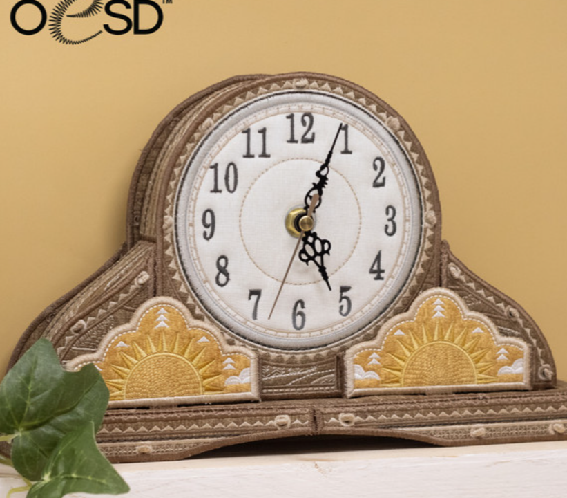 OESD Freestanding Mantle Clock Design 13022 Physical USB or Digital Download