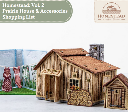Homestead Volumes 1-6 - VARIOUS FABRIC KITS - Prairie Barn, Prairie House, Prairie School, Prairie Church, Prairie Post Office, Prairie Mercantile - USE THE DROP DOWN TO MAKE YOUR SELECTION