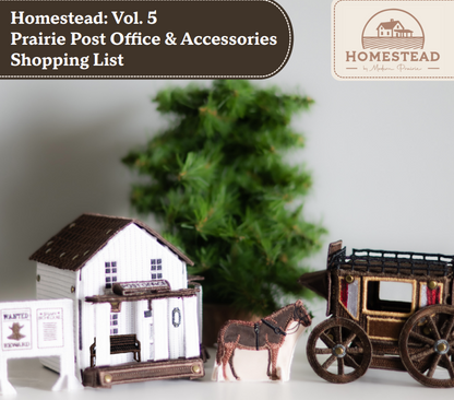 Homestead Volumes 1-6 - VARIOUS FABRIC KITS - Prairie Barn, Prairie House, Prairie School, Prairie Church, Prairie Post Office, Prairie Mercantile - USE THE DROP DOWN TO MAKE YOUR SELECTION